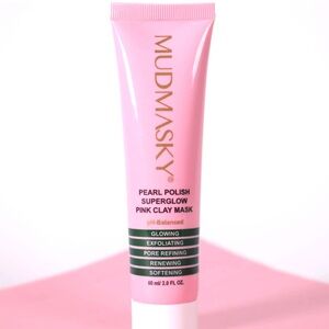 Mudmasky Pearl Polish Pink Clay Mask Exfoliating Pore refining NEW